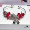 692fe4c799f2d84055c8c143 Pandora Pandora Big Red Christmas 🎄 Magic Bell 🔔 New Arrival! Made with counter materials, perfectly crafted one-to-one, quality comparable to counter products. Featuring red faceted glass, sparkling diamond-like devil fruit, fairy tale pumpkin carriage, apple 🍎 fruit, and Christmas magic bell pendants paired with a classic open bangle design. S925 silver comes with official counter packaging! 🍃🌺