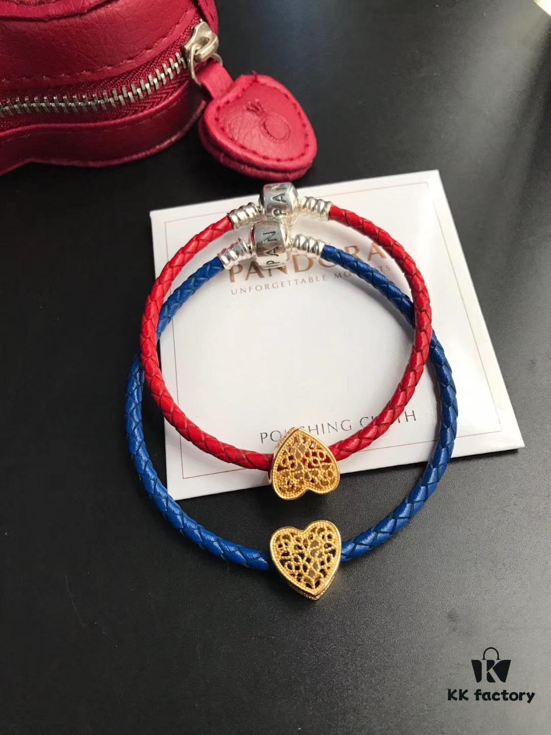 692fe4d399f2d84055c8c160 Pan Family New Year Matching Red String Bracelets, Red and Blue Couple Set, Symbolizing Undying Love, 925 Sterling Silver with 18K Thick Gold Plating, Customizable Size