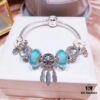 692fe4d799f2d84055c8c166 Pandora Night Glow Mint Dreamcatcher Necklace – High-Quality Reproduction with Authentic Materials