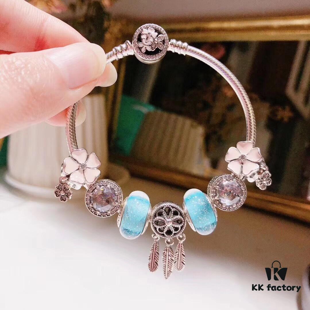 692fe4d799f2d84055c8c16b Pandora Night Glow Mint Dreamcatcher Necklace – High-Quality Reproduction with Authentic Materials