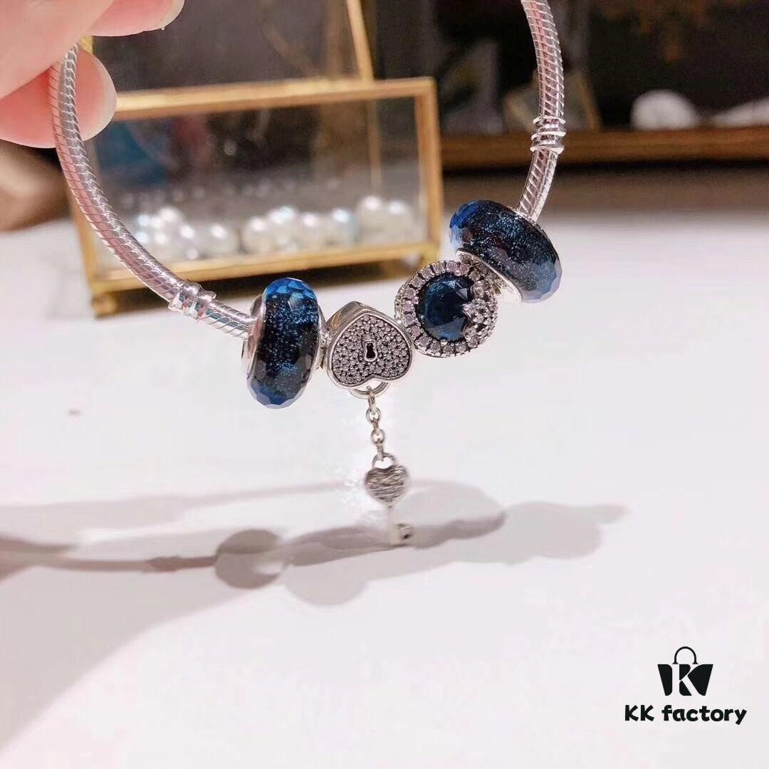 692fe4d999f2d84055c8c16d Pandora Pandora Sparkling Blue Diamond Key 🔑 New Arrival! Made with counter materials, perfectly crafted one-to-one, quality comparable to counter!