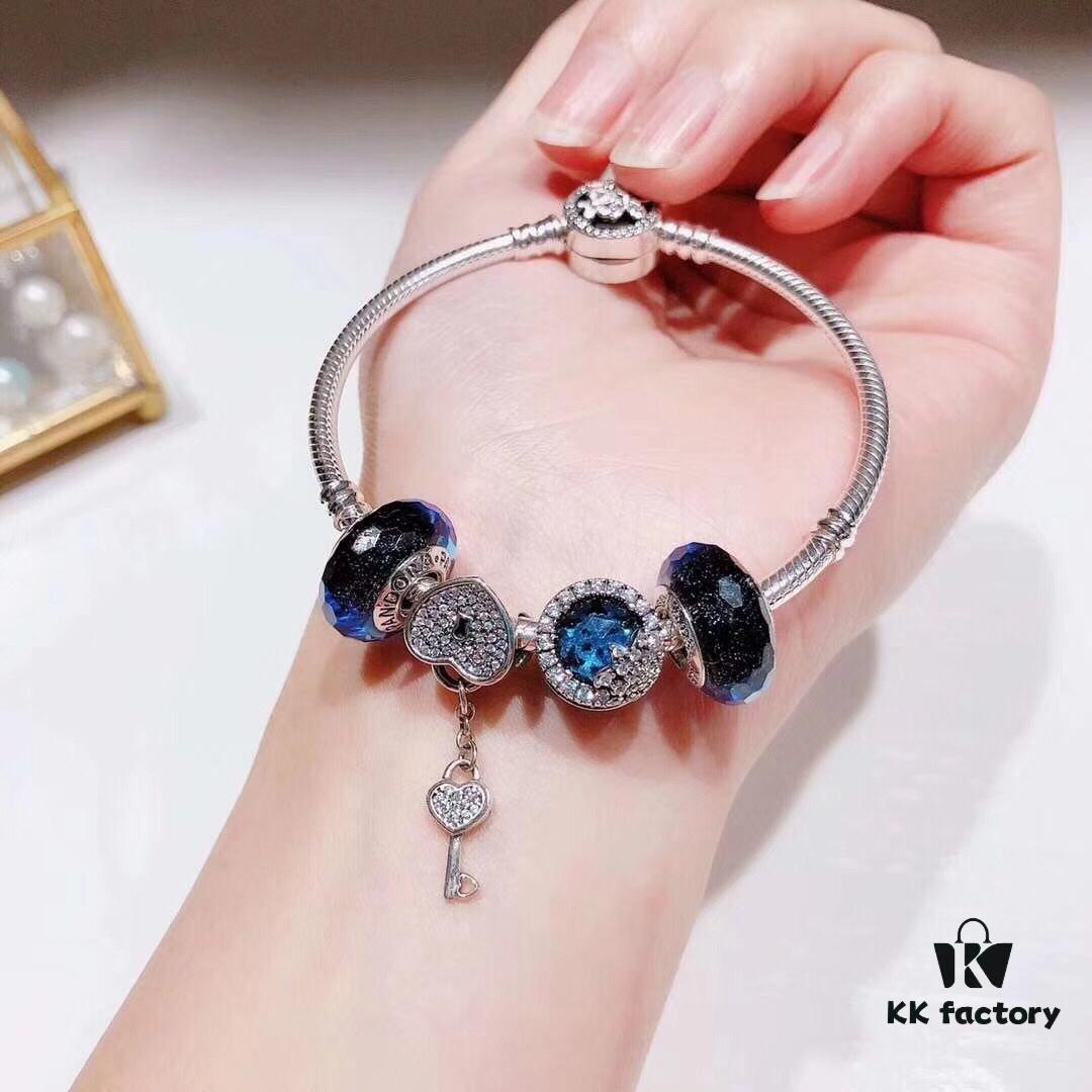 692fe4da99f2d84055c8c16f Pandora Pandora Sparkling Blue Diamond Key 🔑 New Arrival! Made with counter materials, perfectly crafted one-to-one, quality comparable to counter!