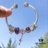 692fe4ea99f2d84055c8c192 Pandora Pandora Purple Heart Key Pendant 🔑 New Arrival! Made with Counter Material for One-to-One Perfect Craftsmanship, Quality Comparable to Official Stores!