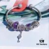 692fe4eb99f2d84055c8c193 Pandora Pandora Purple Heart Key Pendant 🔑 New Arrival! Made with Counter Material for One-to-One Perfect Craftsmanship, Quality Comparable to Official Stores!