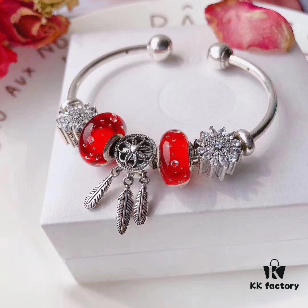 692fe4fb99f2d84055c8c1ad Pandora Bubble Red Sparkle Romantic Dream Catcher New Arrival! High-Quality Replica with Authentic Materials
