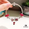 692fe50099f2d84055c8c1b5 Pandora New Year Red Collection! Faceted Red Glass with White Sparkling Clasp, Cute Little Lion and 14K Gold Plated Fortune God Pendant in Mixed Materials, S925 Silver Custom Crafted to Match Boutique Quality