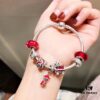 692fe50099f2d84055c8c1b6 Pandora New Year Red Collection! Faceted Red Glass with White Sparkling Clasp, Cute Little Lion and 14K Gold Plated Fortune God Pendant in Mixed Materials, S925 Silver Custom Crafted to Match Boutique Quality