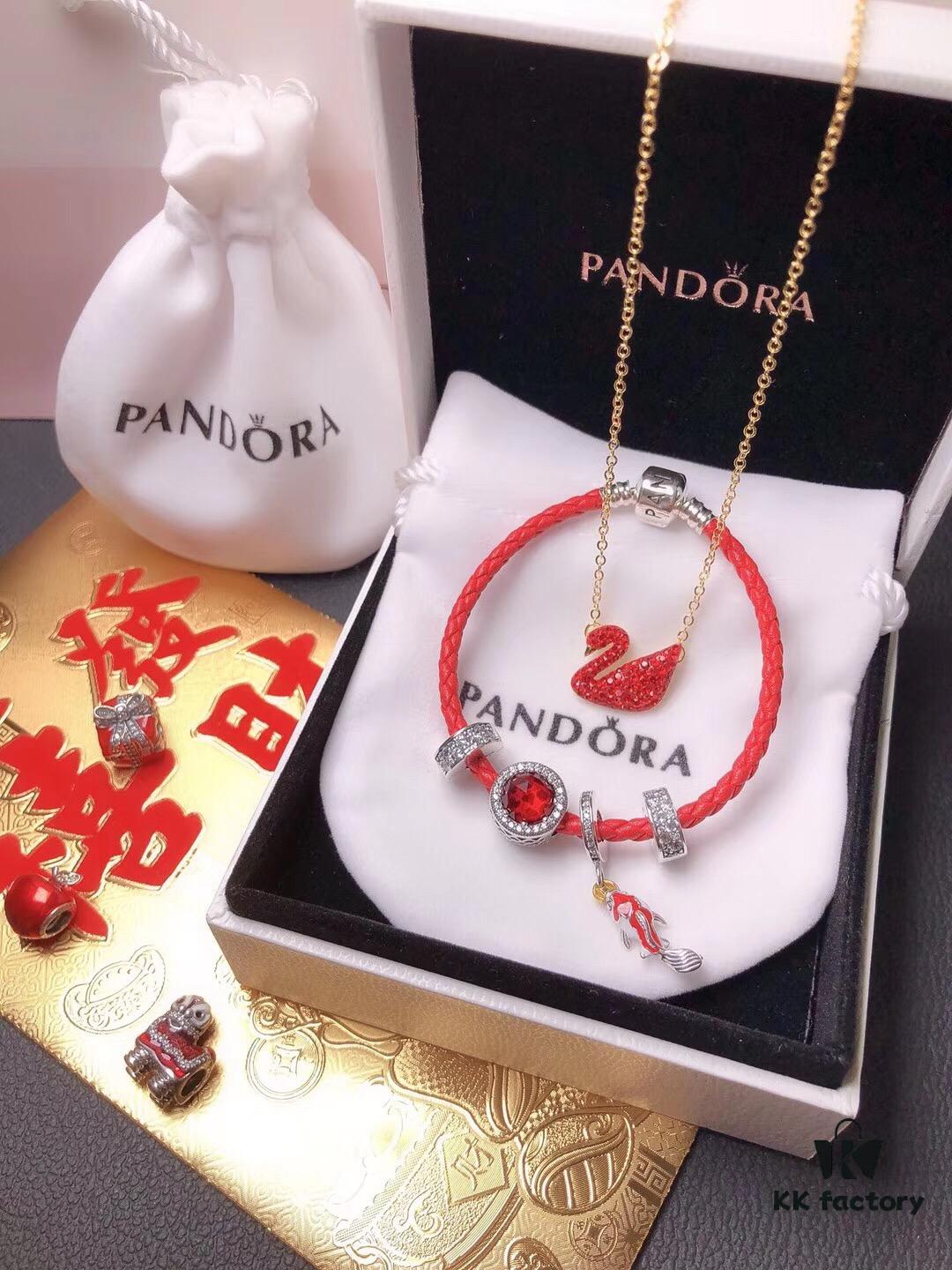692fe50499f2d84055c8c1b9 Pandora New Year Flash Sale: Red Swan Necklace + Pandora Red String Bracelet Set