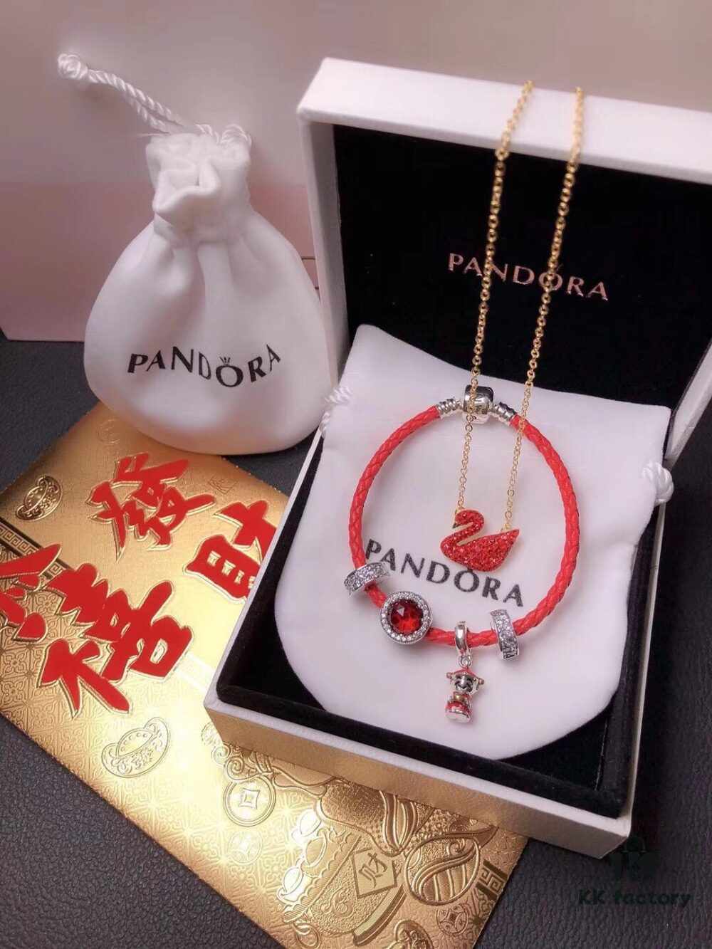 692fe50499f2d84055c8c1bb Pandora New Year Flash Sale: Red Swan Necklace + Pandora Red String Bracelet Set