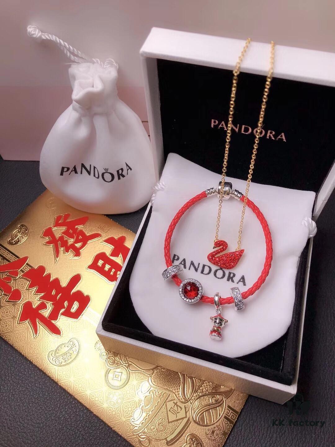 692fe50499f2d84055c8c1bb Pandora New Year Flash Sale: Red Swan Necklace + Pandora Red String Bracelet Set