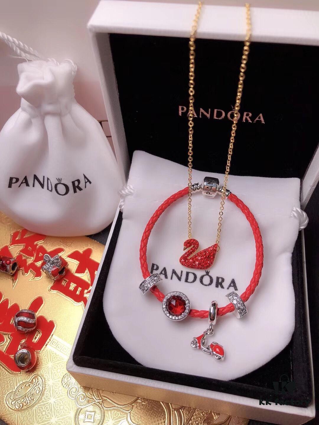 692fe50599f2d84055c8c1be Pandora New Year Flash Sale: Red Swan Necklace + Pandora Red String Bracelet Set
