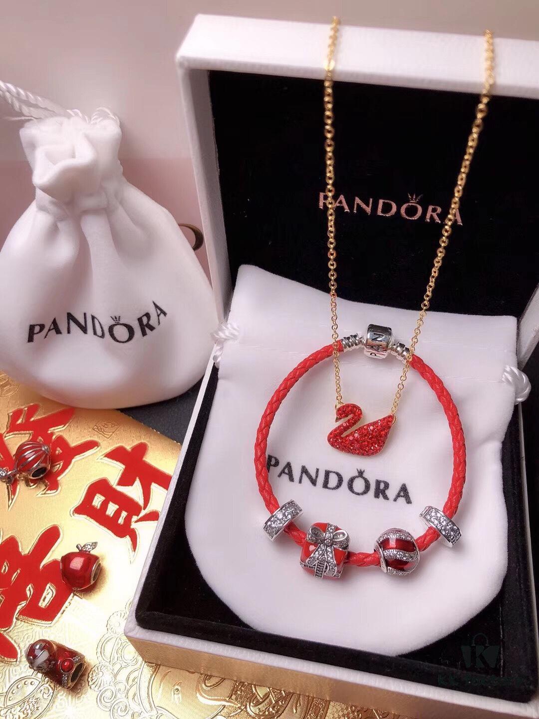 692fe50899f2d84055c8c1c0 Pandora New Year Flash Sale: Red Swan Necklace + Pandora Red String Bracelet Set
