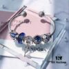 692fe50f99f2d84055c8c1ce Pandora Pandora Shiny Blue Key 🔑 New Arrival! Imported Thai Shiny Blue Silver Wire Faceted Glass, Sparkling ✨ Snowflake ❄️, Brilliant Blue Luster, Elegant White Cherry Blossom 🌸 Openwork Bead, Sparkling Diamond Key 🔑, Supports Official Counter Cleaning, S925 Silver with Official Packaging! 🍃🌺