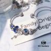 692fe50f99f2d84055c8c1d0 Pandora Pandora Shiny Blue Key 🔑 New Arrival! Imported Thai Shiny Blue Silver Wire Faceted Glass, Sparkling ✨ Snowflake ❄️, Brilliant Blue Luster, Elegant White Cherry Blossom 🌸 Openwork Bead, Sparkling Diamond Key 🔑, Supports Official Counter Cleaning, S925 Silver with Official Packaging! 🍃🌺