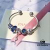 692fe50f99f2d84055c8c1d1 Pandora Pandora Shiny Blue Key 🔑 New Arrival! Imported Thai Shiny Blue Silver Wire Faceted Glass, Sparkling ✨ Snowflake ❄️, Brilliant Blue Luster, Elegant White Cherry Blossom 🌸 Openwork Bead, Sparkling Diamond Key 🔑, Supports Official Counter Cleaning, S925 Silver with Official Packaging! 🍃🌺