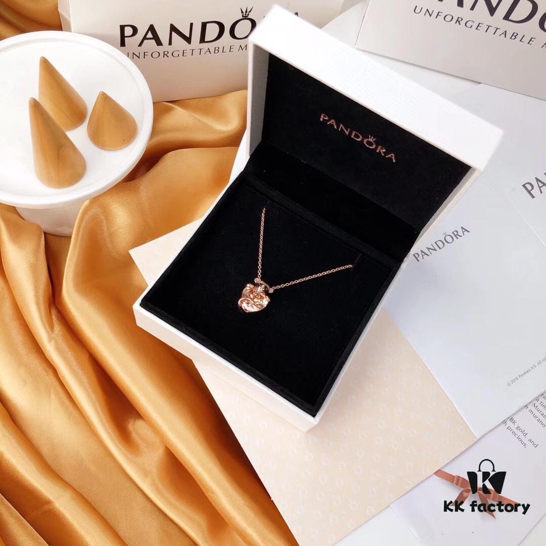 PANDORA Sparkling Princess Lion Heart Necklace