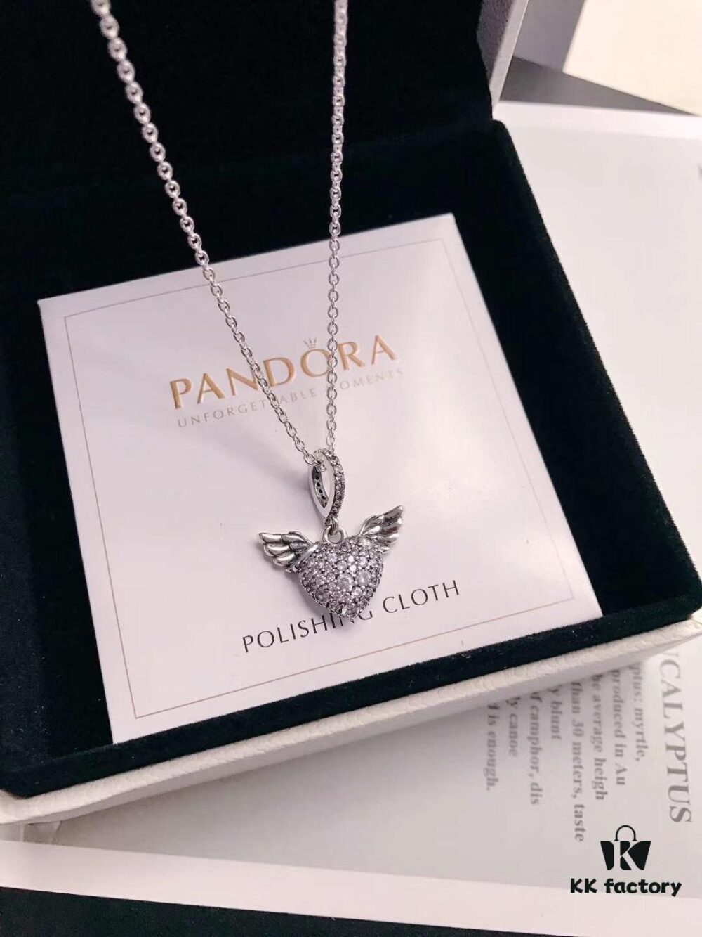 692fe53e99f2d84055c8c215 Pandora Latest Angel Wings Micropaved Diamond Necklace in 925 Silver with Sparkling Stone Accents