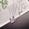 692fe54199f2d84055c8c21c Pandora Latest Angel Wings Micropaved Diamond Necklace in 925 Silver with Sparkling Stone Accents