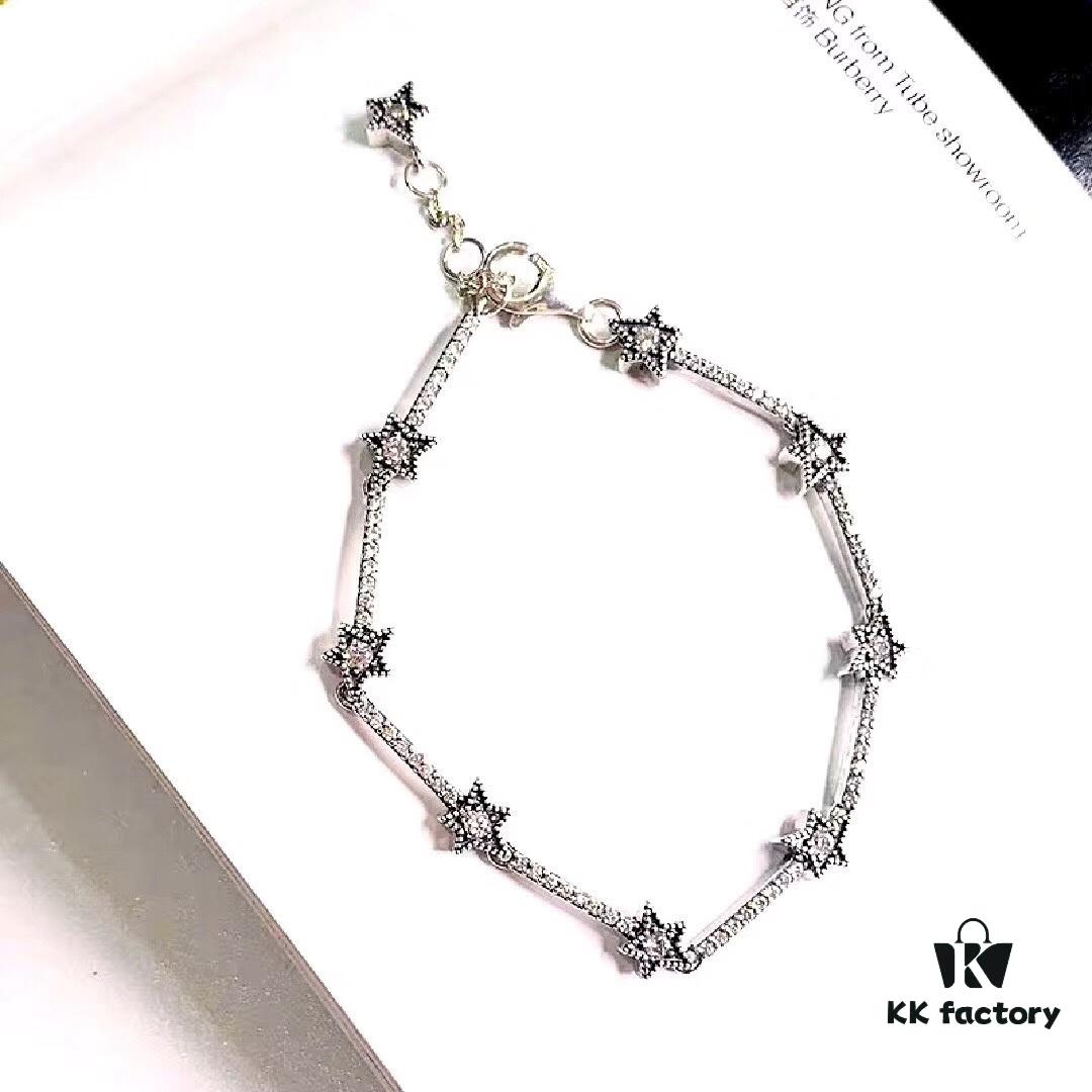 692fe54399f2d84055c8c220 Pandora Latest Celestial Star Bracelet, Nine Stars, Fully Encrusted with Crystals, Adjustable Length