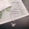 692fe54399f2d84055c8c221 Pandora Latest Angel Wings Micropaved Diamond Necklace in 925 Silver with Sparkling Stone Accents