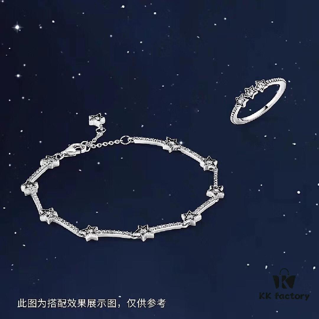 692fe54399f2d84055c8c222 Pandora Latest Celestial Star Bracelet, Nine Stars, Fully Encrusted with Crystals, Adjustable Length