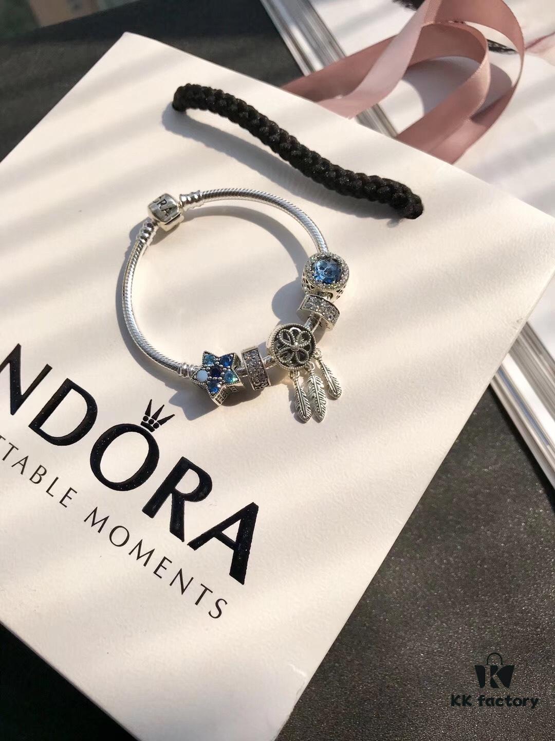 692fe55099f2d84055c8c243 Pandora Sacred Dreamcatcher Series! 925 Sterling Silver, Full Weight, Authentic Engraving, Exquisite Enamel Craftsmanship, Hand-Set Imported Sparkling Zirconia Stones!