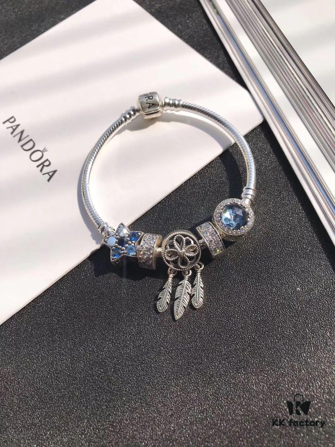 692fe55099f2d84055c8c244 Pandora Sacred Dreamcatcher Series! 925 Sterling Silver, Full Weight, Authentic Engraving, Exquisite Enamel Craftsmanship, Hand-Set Imported Sparkling Zirconia Stones!