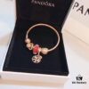 692fe57a99f2d84055c8c294 Pandora Thailand Imported Genuine Red Rose Olive Tree Pendant - ZP Material, Gold-Plated Murano Glass with Hollow Heart Design