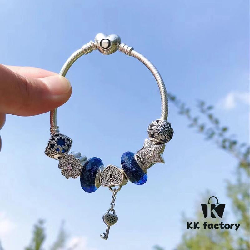 692fe57d99f2d84055c8c29a Pandora Pandora Shimmering Blue Heart Key 🔑 New Arrival! Perfectly crafted with counter materials, one-to-one replication, quality comparable to official retail! Featuring shimmering blue faceted glass, sparkling diamond-cut star ⭐️, fully diamond-paved five-petal flower, glacial beauty, blue snowflake ❄️ bead, paired with heart-shaped ❤️ key 🔑 pendant. Made in S925 silver and comes with official retail packaging!