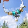 692fe58099f2d84055c8c2a0 Pandora Night Glow Mint Pearl Bow New Arrival! 1:1 Perfect Craftsmanship with Counter Materials, Quality Comparable to Official Stores!