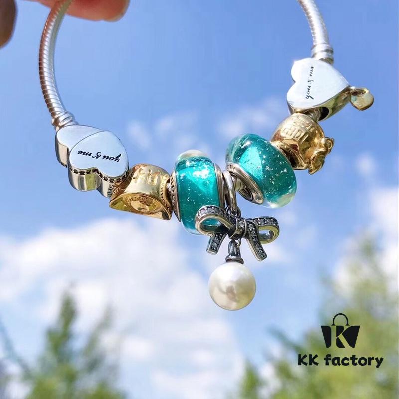 692fe58099f2d84055c8c2a0 Pandora Night Glow Mint Pearl Bow New Arrival! 1:1 Perfect Craftsmanship with Counter Materials, Quality Comparable to Official Stores!