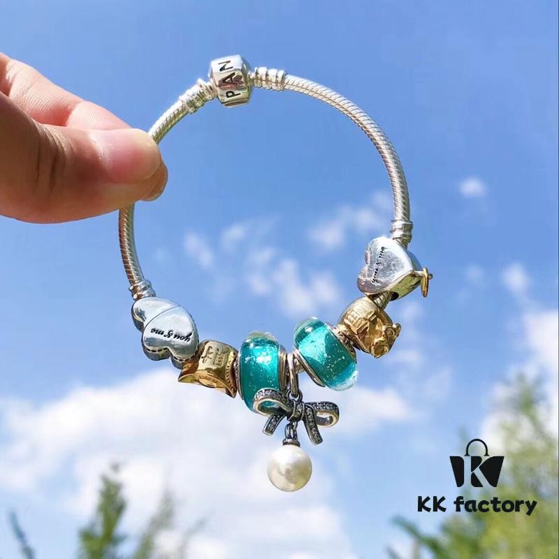 692fe58199f2d84055c8c2a1 Pandora Night Glow Mint Pearl Bow New Arrival! 1:1 Perfect Craftsmanship with Counter Materials, Quality Comparable to Official Stores!