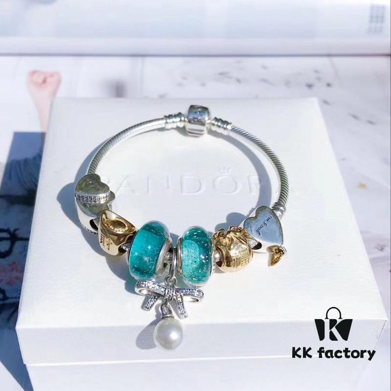 692fe58199f2d84055c8c2a2 Pandora Night Glow Mint Pearl Bow New Arrival! 1:1 Perfect Craftsmanship with Counter Materials, Quality Comparable to Official Stores!