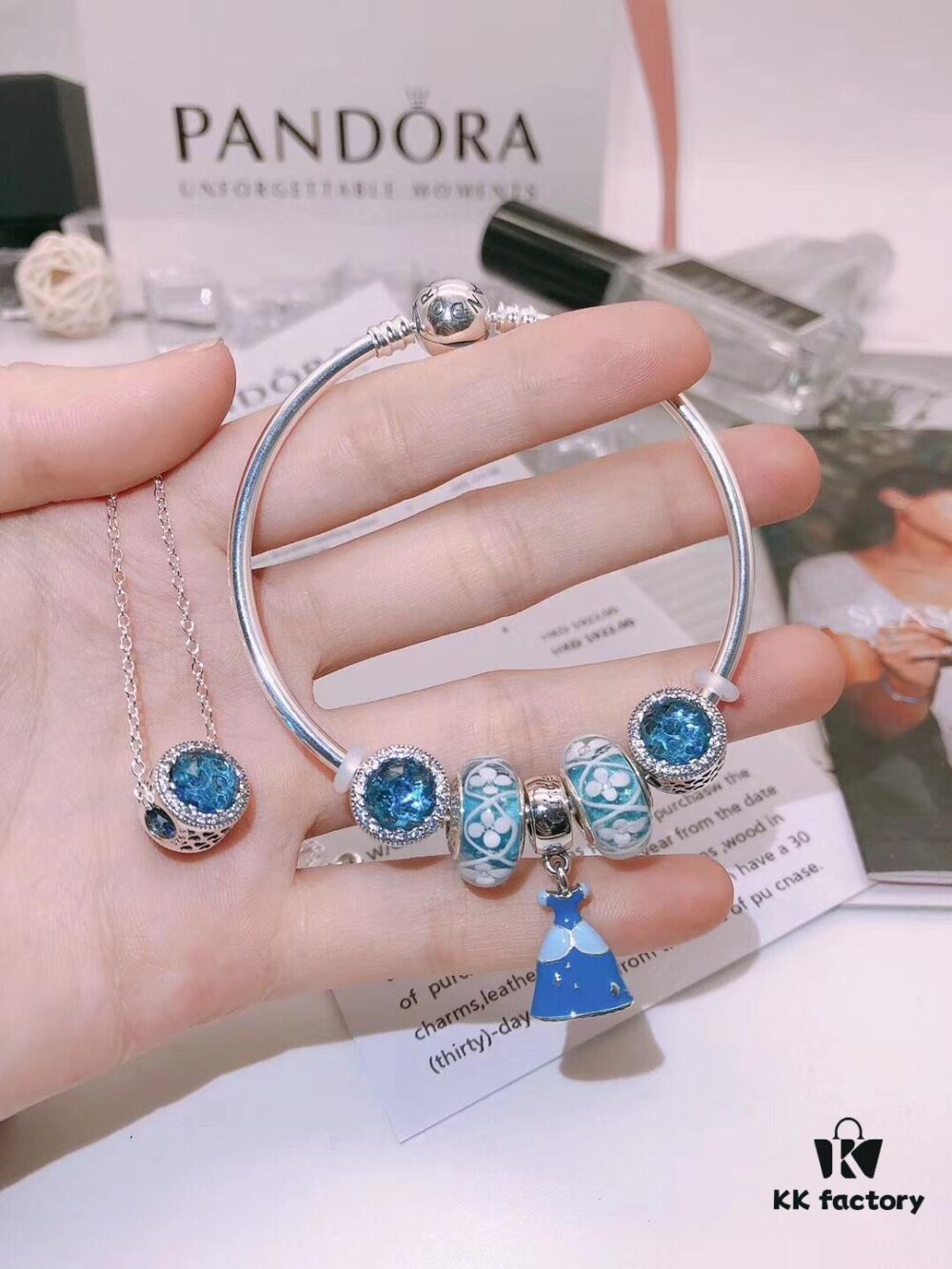692fe58e99f2d84055c8c2bc Pandora Elegant Set (Bracelet + Necklace) with Full Counter Packaging - 9 Stylish Choices for You