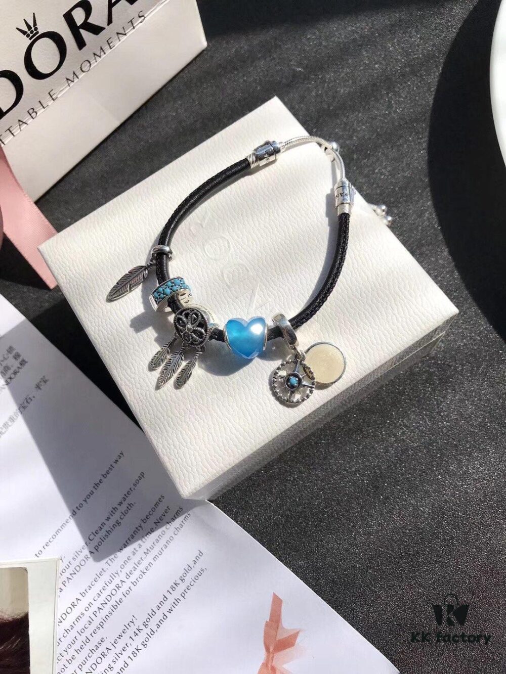 692fe59799f2d84055c8c2ca Pandora Dreamcatcher Collection Summer Style ☀ 925 Sterling Silver Bead with Leather Bracelet Strap