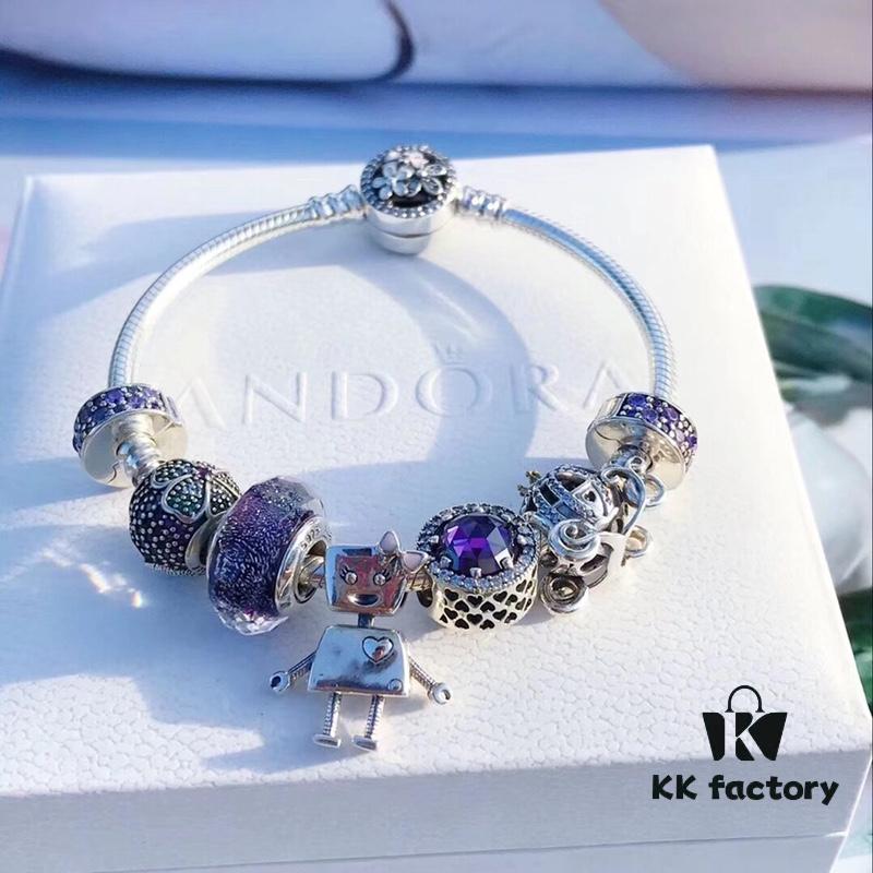 692fe5b299f2d84055c8c2ef Pandora Pandora Silver Wire Purple Lovely Bella New Arrival! Highest Quality on Market, Supports Counter Cleaning! Perfectly Crafted with Authentic Materials!