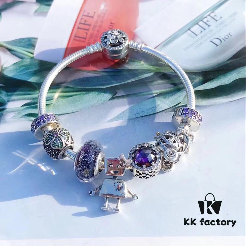 692fe5b399f2d84055c8c2f0 Pandora Pandora Silver Wire Purple Lovely Bella New Arrival! Highest Quality on Market, Supports Counter Cleaning! Perfectly Crafted with Authentic Materials!