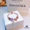 692fe5ba99f2d84055c8c2fb Pandora Rose Lavender Purple Clover New Arrival! High-Quality Replica with Authentic Materials, Lavender-Colored Faceted Glass, Rose Purse, Rose Heart, Rose Motif, Flower Pendant