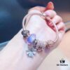 692fe5bd99f2d84055c8c300 Pandora Rose Lavender Purple Clover New Arrival! High-Quality Replica with Authentic Materials, Lavender-Colored Faceted Glass, Rose Purse, Rose Heart, Rose Motif, Flower Pendant