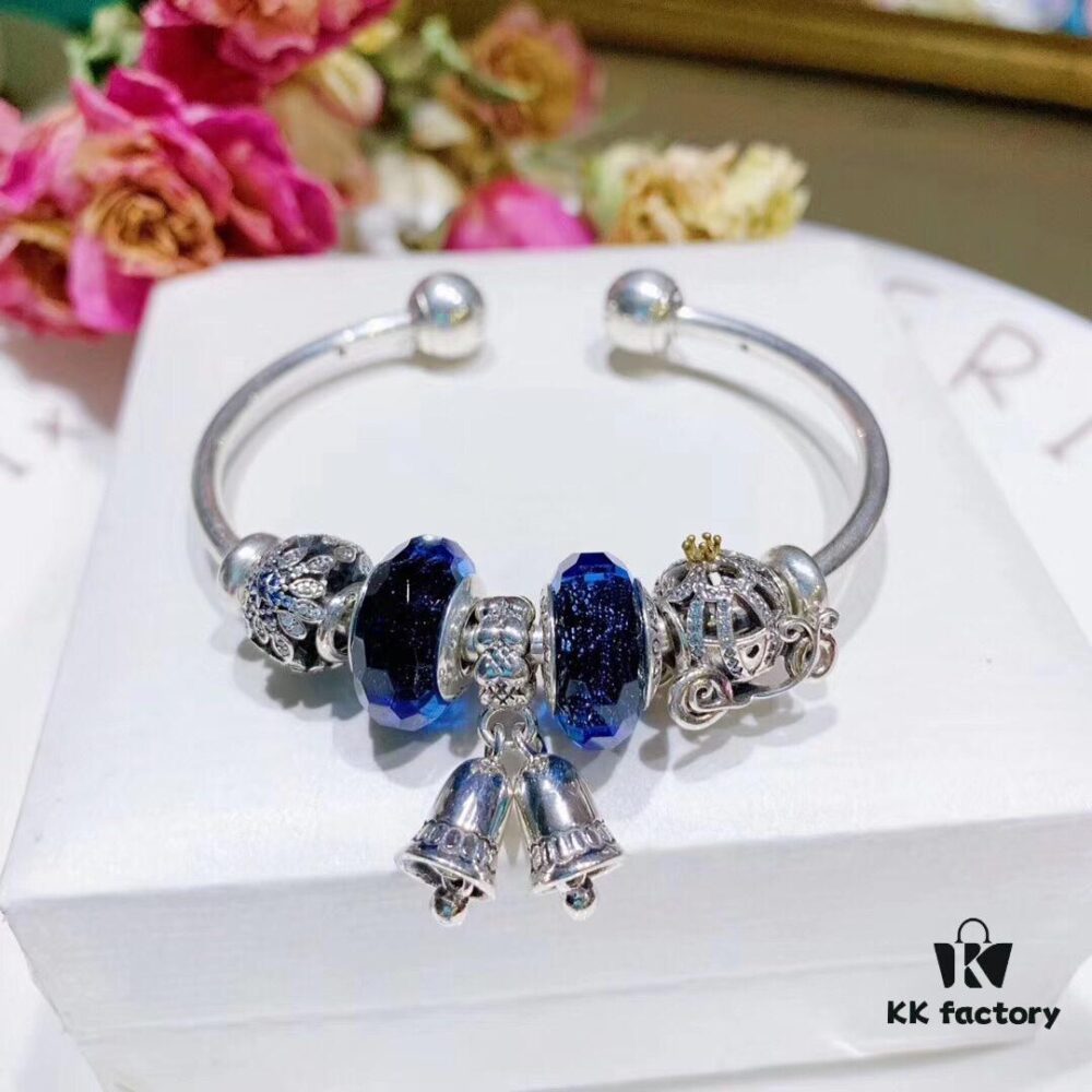 692fe5cb99f2d84055c8c317 Pandora Pandora Enchanted Blue Magic Bell New Arrival, Brilliantly Cut Blue Glass Bell, Fairy Tale Pumpkin Carriage, Sparkling Blue Snowflake Bead, Magic Bell Pendant, S925 Silver with Official Store Packaging