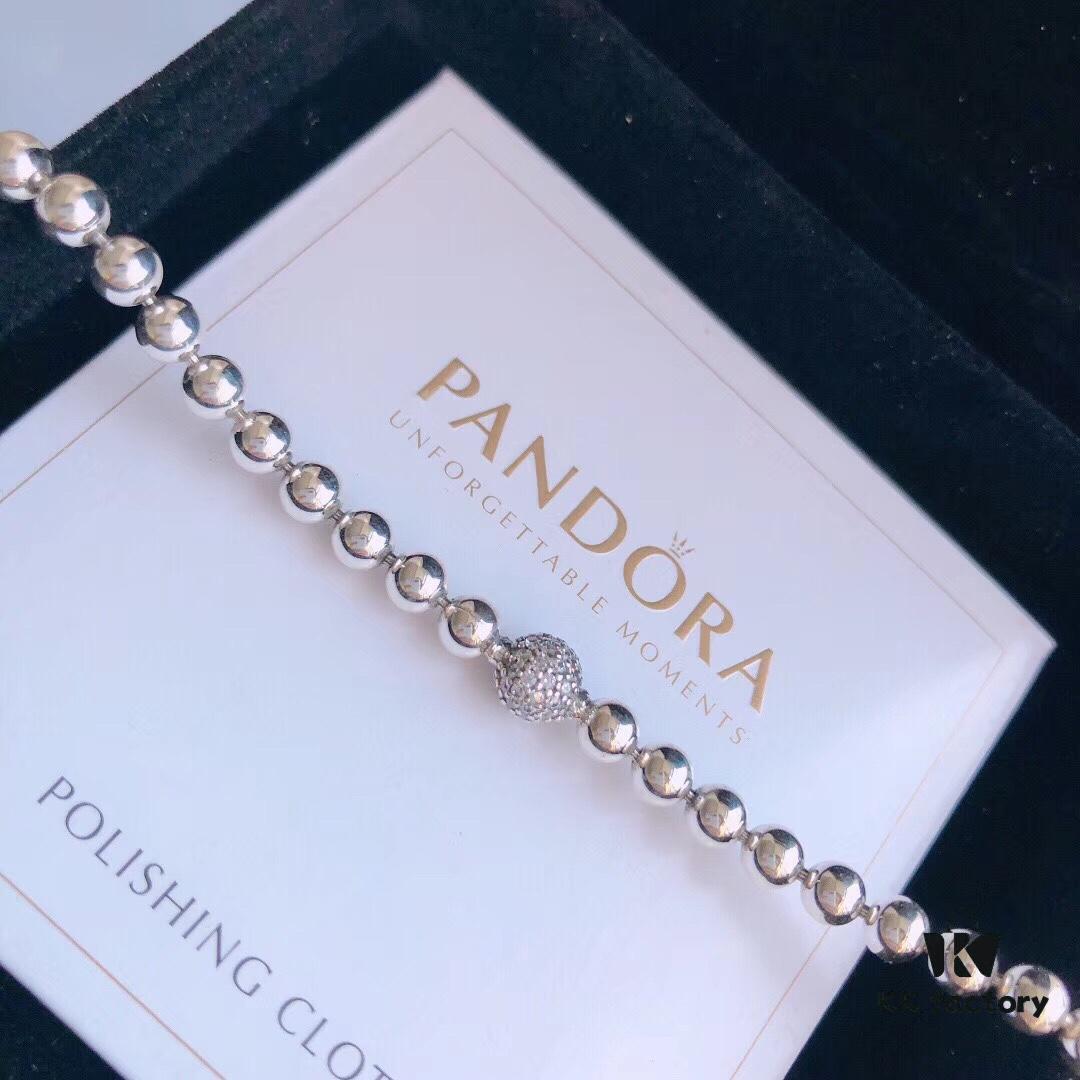 Official Website Same Style Pandora Bracelet 💫 925 Sterling Silver Bead-Set Charm Bracelet, Classic and Timeless, Brand New Design Inspired by Body Piercing Art and Punk Style