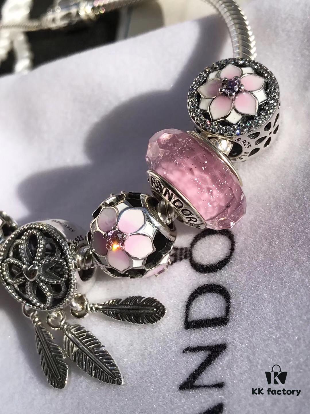 692fe5d199f2d84055c8c321 Pandora • Peach Blossom Series • Genuine 925 Sterling Silver Bracelet with Enamel and Zirconia Detail
