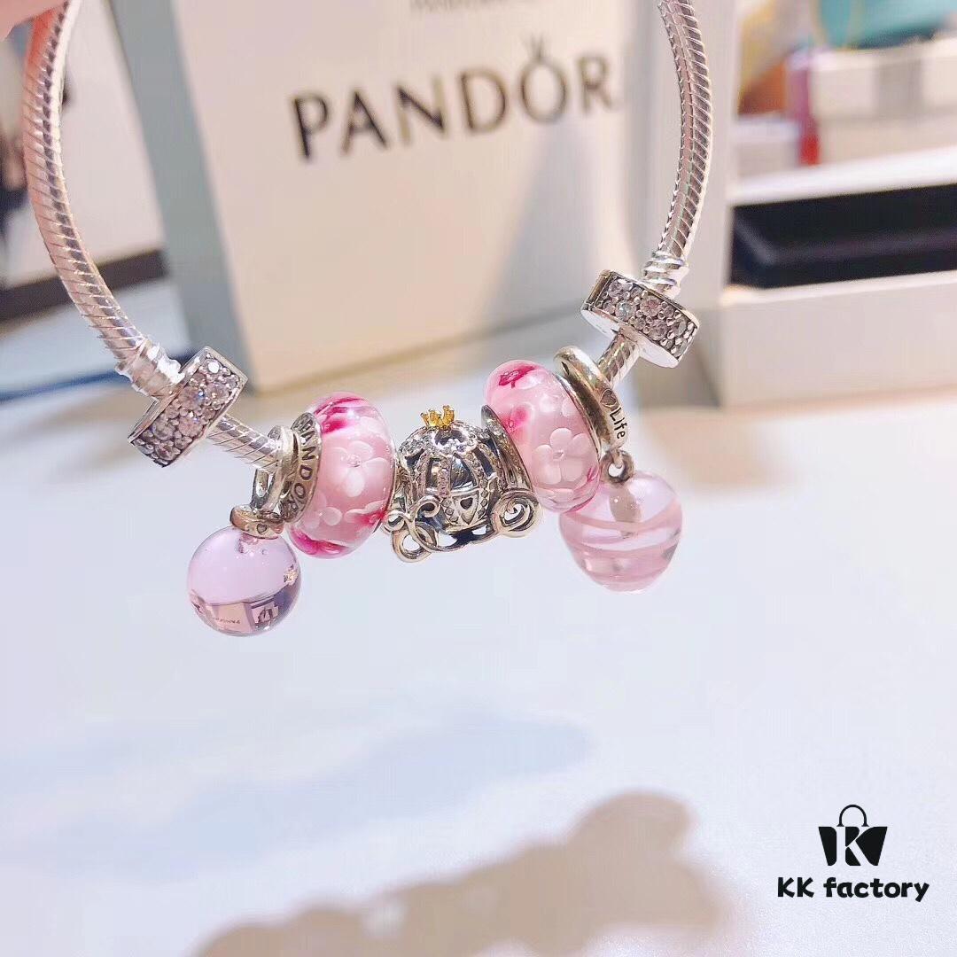 692fe5ed99f2d84055c8c351 Pandora Pandora Blooming Peach Blossom Ribbon 🎀 New Arrival! Made with authentic boutique materials, perfectly crafted 1:1, quality comparable to boutique version! Features blooming peach blossom glass charm, fairy-tale pumpkin carriage, pink magic orb, pink ribbon 🎀, fully diamond-set clasp, comes with official boutique packaging!