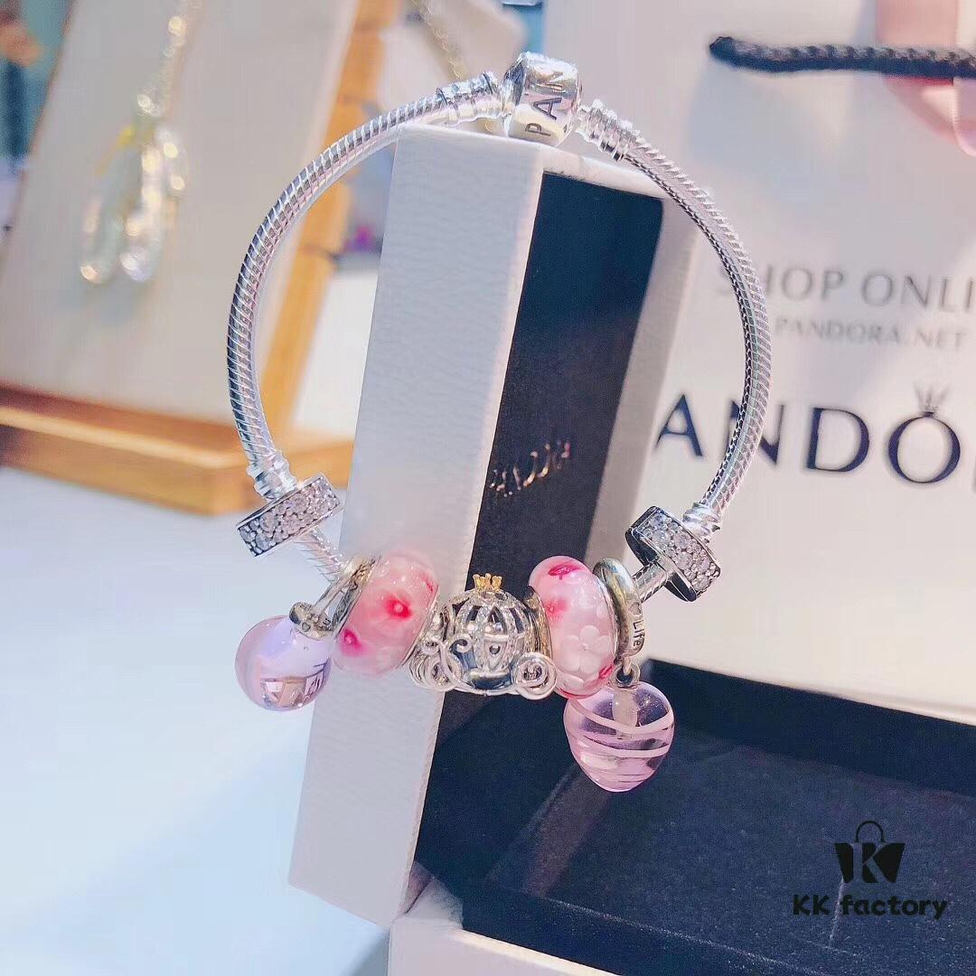 692fe5ef99f2d84055c8c354 Pandora Pandora Blooming Peach Blossom Ribbon 🎀 New Arrival! Made with authentic boutique materials, perfectly crafted 1:1, quality comparable to boutique version! Features blooming peach blossom glass charm, fairy-tale pumpkin carriage, pink magic orb, pink ribbon 🎀, fully diamond-set clasp, comes with official boutique packaging!