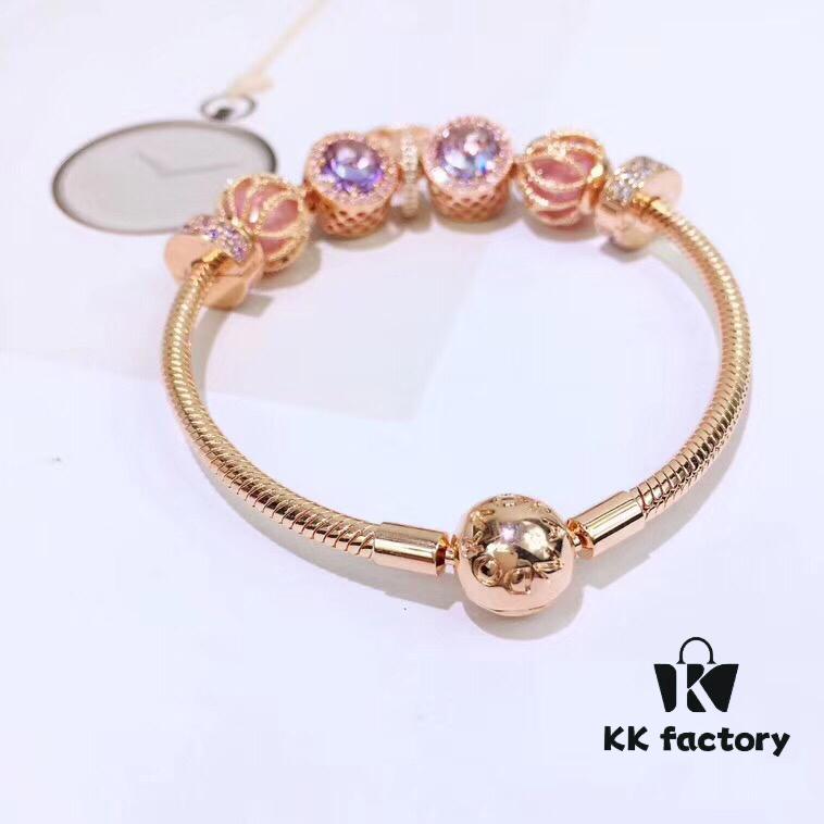 692fe60d99f2d84055c8c383 Pandora Rose Gold Series - Shiny Purple New Arrival! Non-fading, Hypoallergenic, Premium Materials Customized to Match Original Store Quality