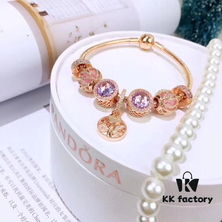 692fe60f99f2d84055c8c385 Pandora Rose Gold Series - Shiny Purple New Arrival! Non-fading, Hypoallergenic, Premium Materials Customized to Match Original Store Quality