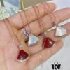 692fe62299f2d84055c8c3ab Bvlgari Silver Version Skirt Necklace, 925 Pure Silver with 18K Gold Vacuum Plating, Set with Swarovski Crystals and Natural Mother of Pearl
