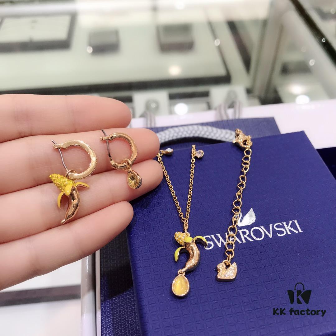 692fe62c99f2d84055c8c3c0 Swarovski New Arrival Summer Yellow Banana Fruit Necklace