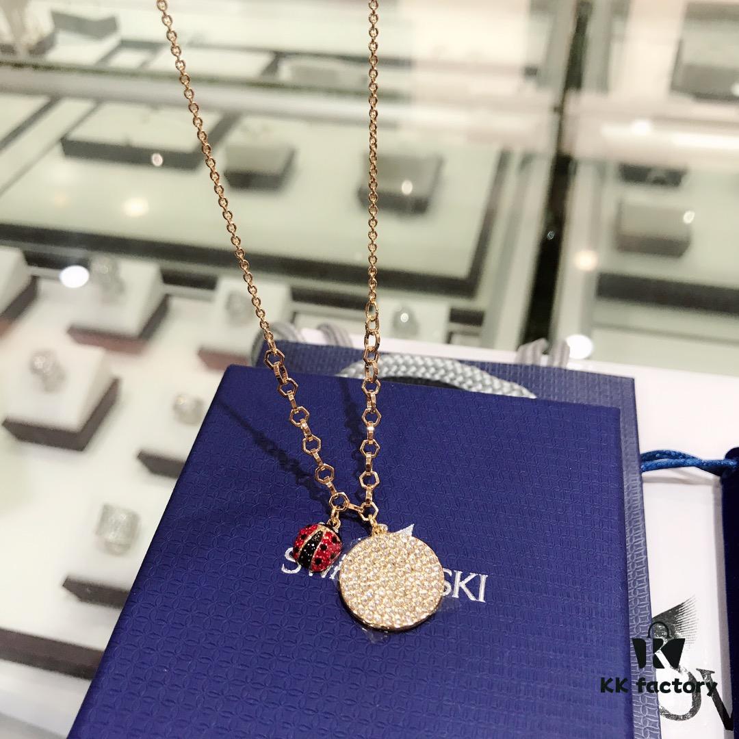 692fe62f99f2d84055c8c3c8 Swarovski 2019 Red Ladybug Hoop Necklace, Cute and Sweet Gift for Girlfriend, Flawless and Full of Vitality