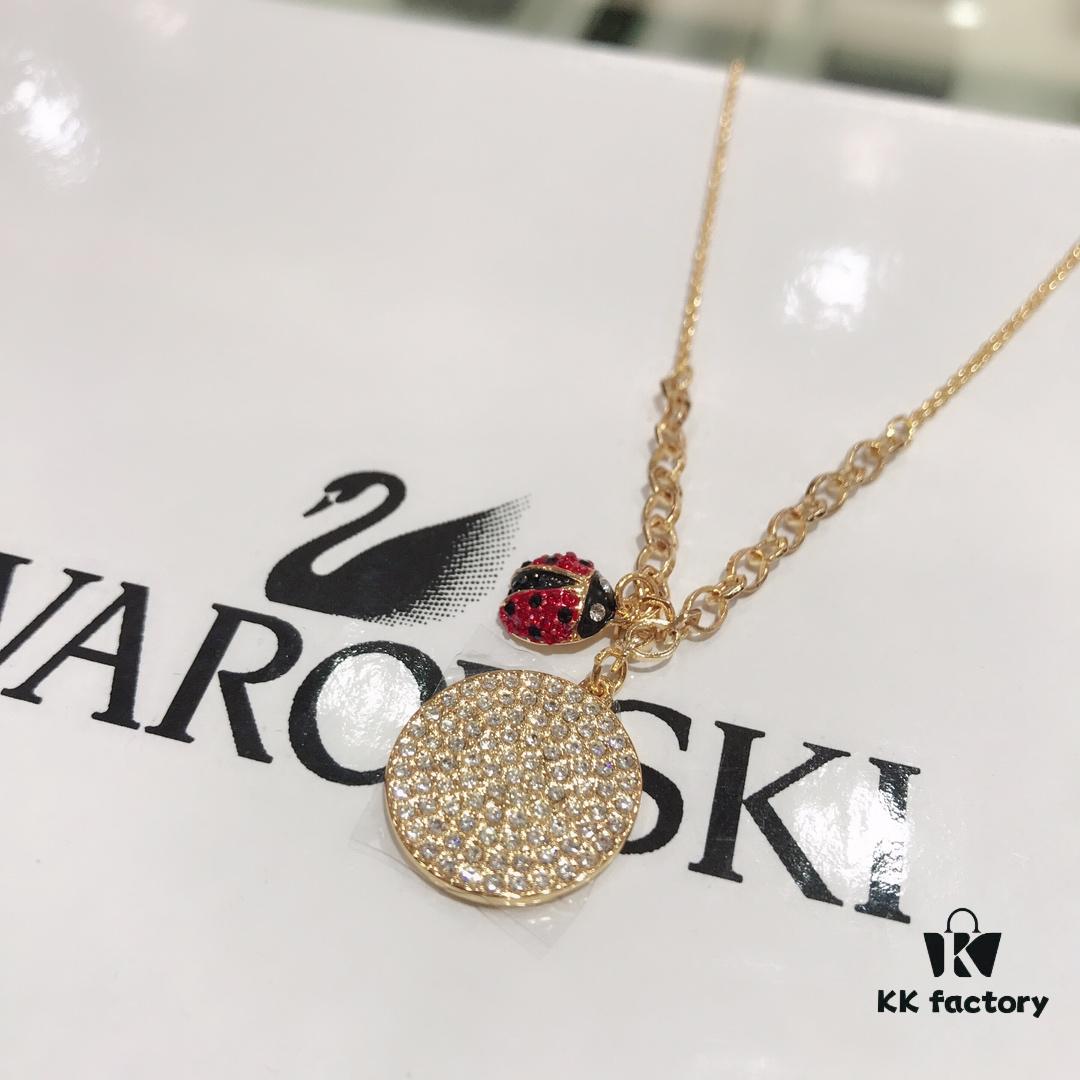 692fe62f99f2d84055c8c3c9 Swarovski 2019 Red Ladybug Hoop Necklace, Cute and Sweet Gift for Girlfriend, Flawless and Full of Vitality